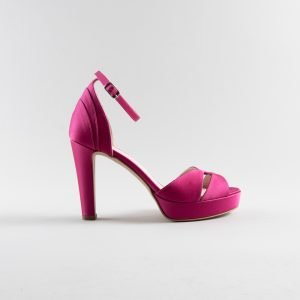 Sandalo Deborah 100pl mm - Satin Fucsia