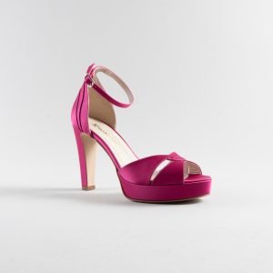 Sandalo Deborah 100pl mm - Satin Fucsia
