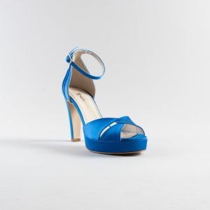 Sandalo Deborah 100pl mm - Satin Blu Cina