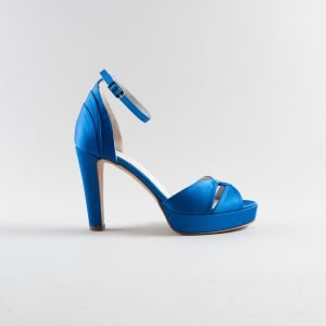 Sandalo Deborah 100pl mm - Satin Blu Cina