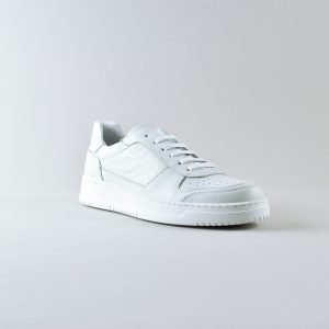 Sneakers Mike - in pelle Martellata Bianca