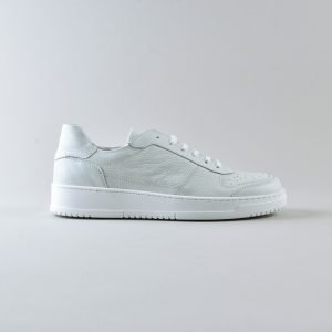 Sneakers Mike - in pelle Martellata Bianca