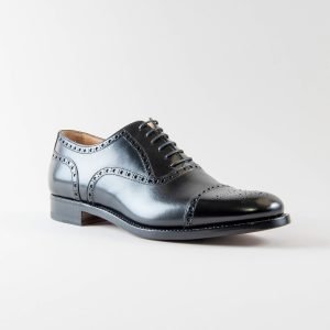 Giovanni Oxford Brogues in Pelle di Vitello Nera