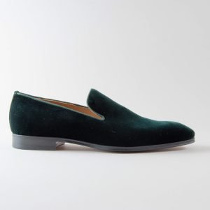 Antonio Slip On in Velluto Verde