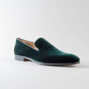 Antonio Slip On in Velluto Verde