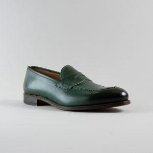 Leonardo Mocassino in Pelle Iron Verde