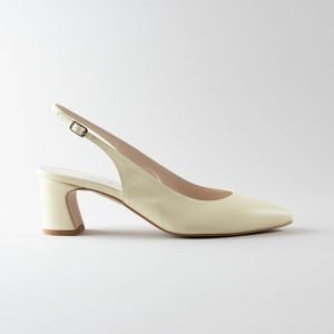 Slingback Amanda 50mm - Nappa gialla