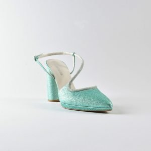 Slingback Miranda 100pl mm - Glitter Verde Acqua
