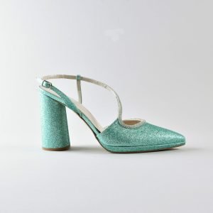 Slingback Miranda 100pl mm - Glitter Verde Acqua