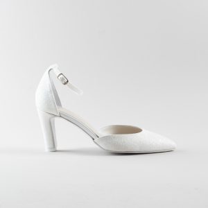 Ankle Strap Penny 70mm - Glitter Avorio
