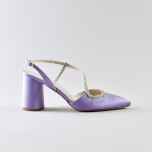 Slingback Myriam 70 mm - Satin Lilla