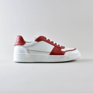 Sneakers in pelle Bianca e Rosso