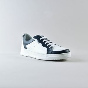 Sneakers in pelle Bianca e Blu