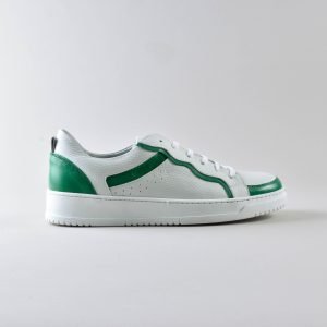 Sneakers in pelle Bianca e Verde