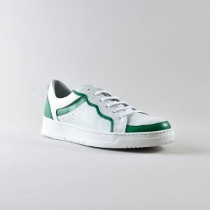 Sneakers in pelle Bianca e Verde
