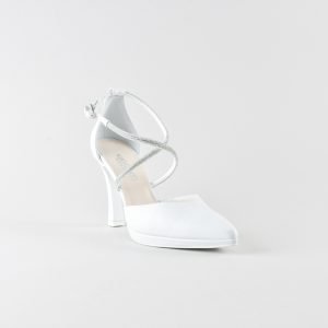 Cross Strap Ada - Tacco 10 cm Nappa Bianca
